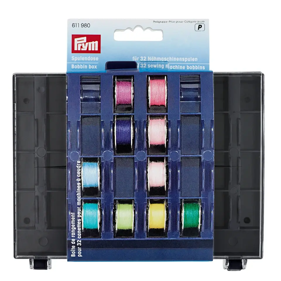 PRYM -Boîte de canettes pour 32 canettes pour machines à coudre