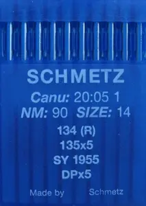 [134R 90-14] SCHMETZ - aiguilles industrielles 90-14 134R 135X5 SY1955 DPx5