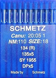 [SCH 110/18 134R] SCHMETZ - Aiguilles industrielles 110/18 134R 135x5 SY1955 DPx5
